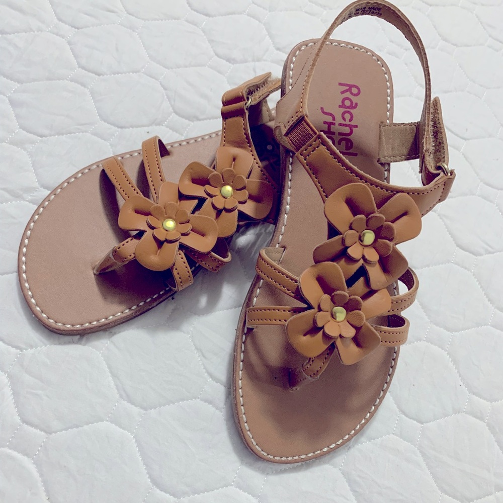 Brand New Rachel Shoes Sandals For Little Girls Size 1 Brown Color